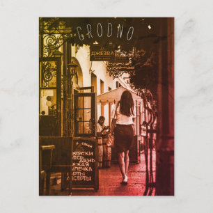 Cartão Postal Arquitetura do Grodno Belarus Visualizar Pessoas