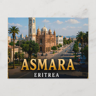 Cartão Postal Arquitetura Italiana em Asmara e Timeless Eritreia
