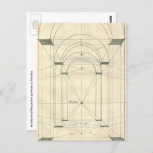 Cartão Postal Arquitetura Vintage, Perspectiva do Arco Renascent