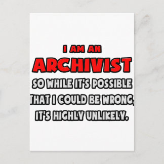 Cartão Postal Arquivador Engraçado. Muito improvável