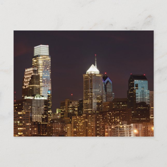Cartão Postal Arranha-céus modernos do centro Filadélfia (Frente)