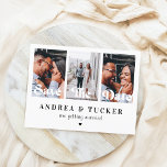Cartão Postal Arranjo de Colagem de Fotografias do Script 3 Retr<br><div class="desc">Surpreenda seus amigos e família com esses cartões postais elegantes,  com 3 fotos e texto personalizados de sua escolha. Adicione facilmente suas próprias informações e fotos clicando na opção "personalizar".</div>