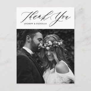 Cartão Postal Arranjo Elegante Negro - Casamento Vertical - Obri