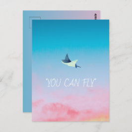 Cartão Postal Arrasto voador e encorajamento