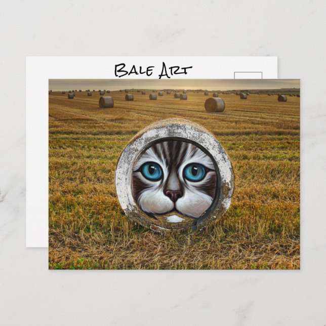 Cartão Postal Arrastões de Arte Arredondada Agricultores Hay Fie (Frente/Verso)