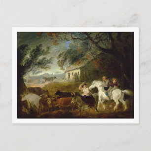 Cartão Postal Arredondando antes da Tempestade, 1805 (óleo no pa