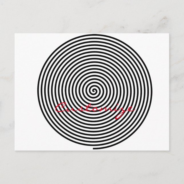 Cartão Postal Arredondar Hypnosis Espiral Thunder_Cove (Frente)