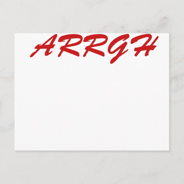 CARTÃO POSTAL ARRGH! (Frente)