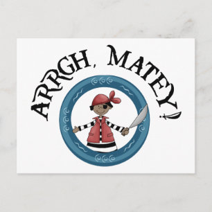 Cartão postal Arrgh Matey Pirate Boy