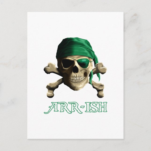 Cartão Postal ARRish Funny Irish Pirate Saint Patricks Day (Frente)