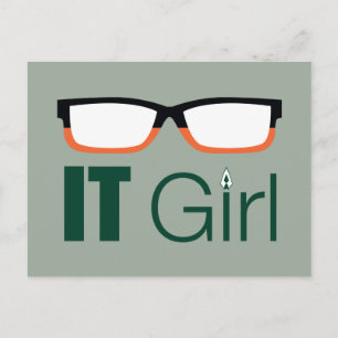 Cartão Postal Arrow   IT Girl Glasses Graphic