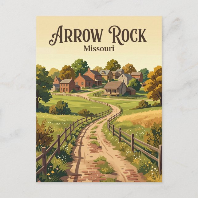 Cartão Postal Arrow Rock Missouri (Frente)