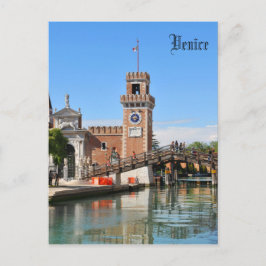 Cartão Postal Arsenal em Veneza, Itália