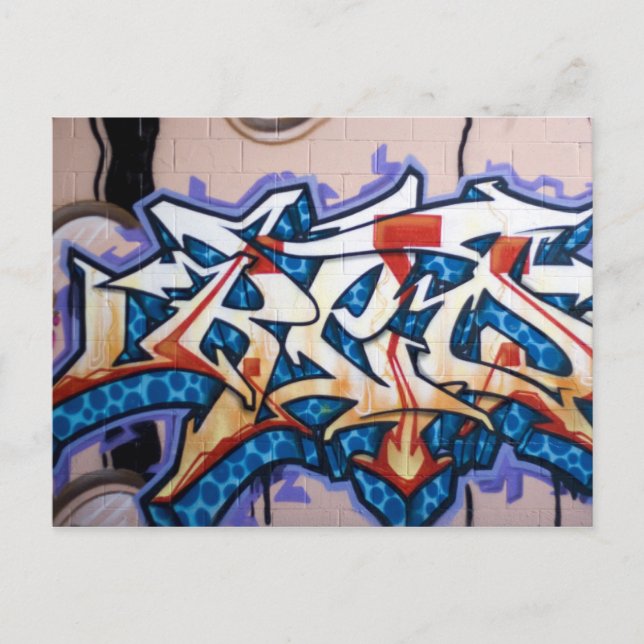 Cartão Postal Art de Grafite de rua (Frente)