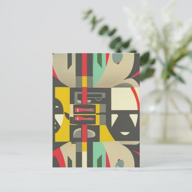 Cartão Postal Art Deco Encontra-se Moderno do Século Médio (Em pé/Frente)