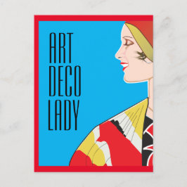 Cartão Postal ART DECO LADY Post Card