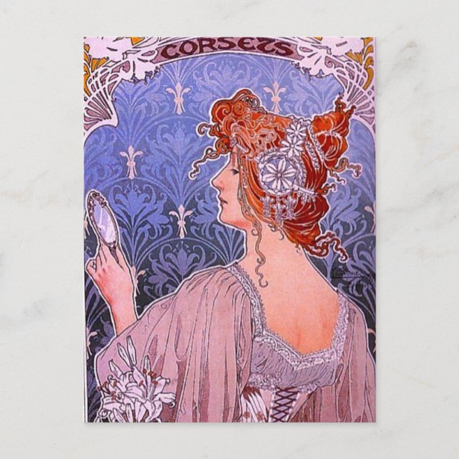 Cartão Postal Art Nouveau Advertisement (Frente)