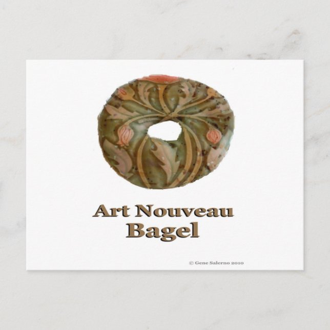 Cartão Postal Art Nouveau Bagel (Frente)
