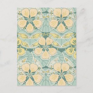 Cartão Postal art nouveau daancy vintage padrão floral