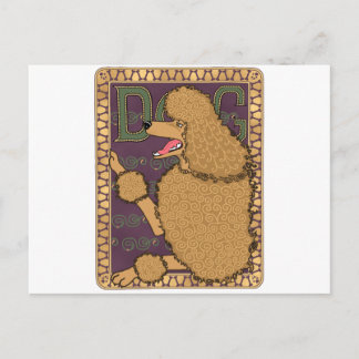 Cartão Postal Art Nouveau Poodle