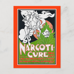 Cartão Postal Art Nouveau Poscard: Narcoti-Cure por Will Bradle