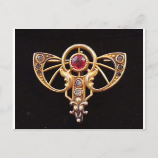 Cartão Postal Art Nouveau Ruby Paste 2