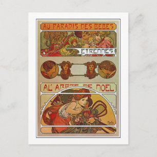 Cartão Postal Art Nouveau Style, Mucha