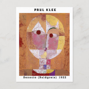 Cartão Postal Arte abstrata Bauhaus Rosto Vintage Paul Klee