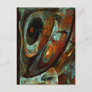 Cartão Postal Arte abstrata de tempo dividido