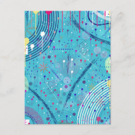 Cartão Postal Arte abstrata: faíscas no céu