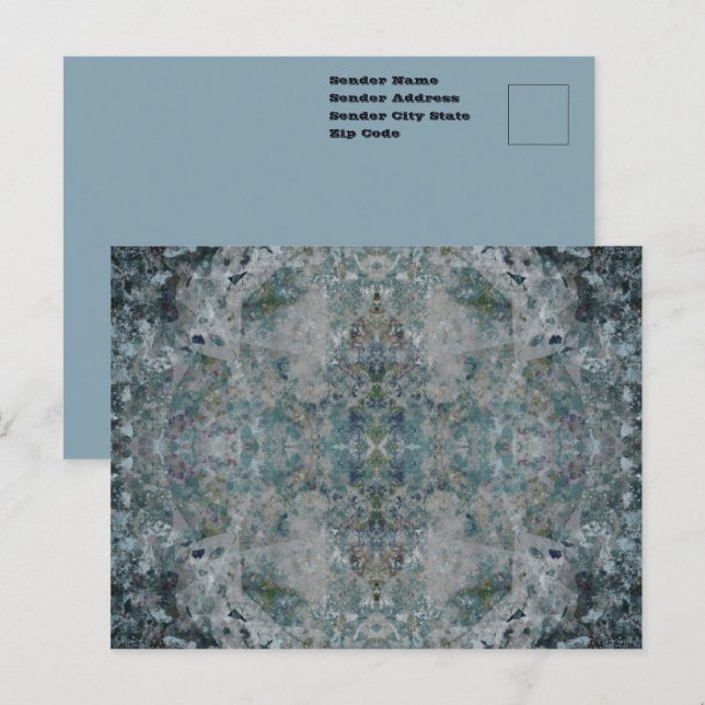 Cartão Postal Arte abstrata moderna única em um clima enevoado (Frente/Verso)