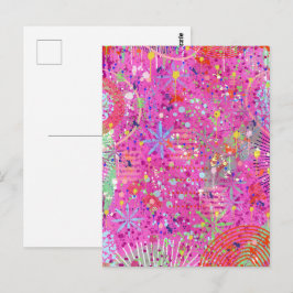 Cartão Postal Arte abstrata: Sonhos de Verão