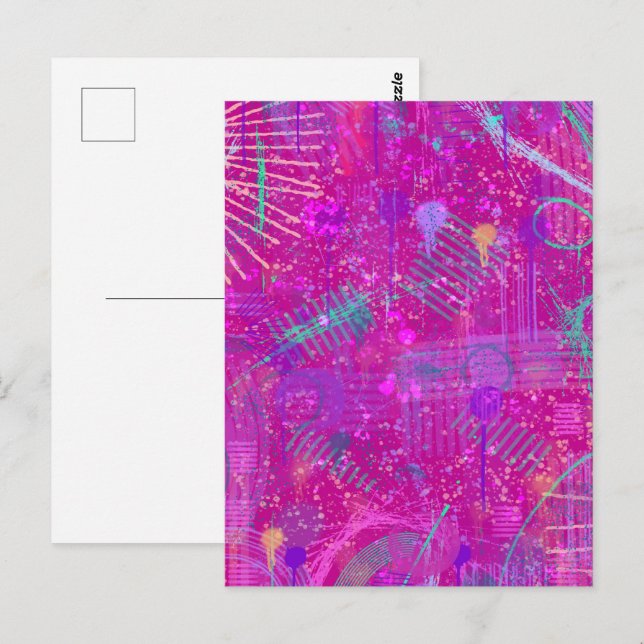 Cartão Postal Arte Abstrata: Uma Verdadeira Personalidade (Frente/Verso)