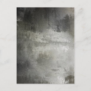Cartão Postal arte abstrato grunge preto e branco texturizado