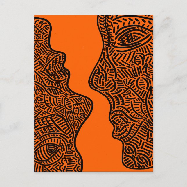 Cartão Postal Arte abstrato original (Frente)