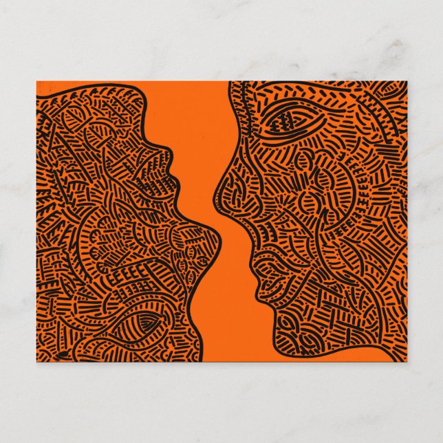 Cartão Postal Arte abstrato original (Frente)