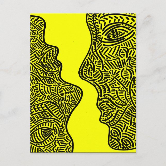 Cartão Postal Arte abstrato original (Frente)