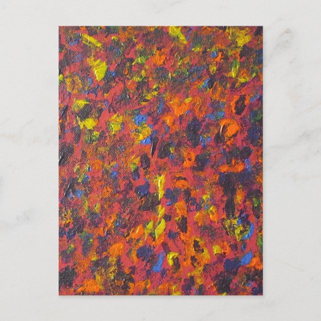 Cartão Postal Arte Abtrata Colorida (Frente)