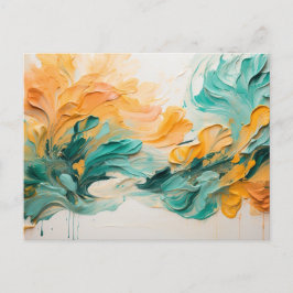 Cartão Postal Arte acrílica de óleo em riacho