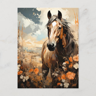 Cartão Postal Arte AI Gorgee Horse
