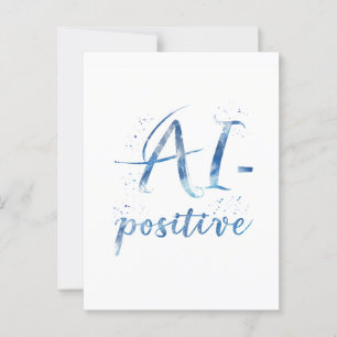 Cartão Postal Arte AI-Positive Text