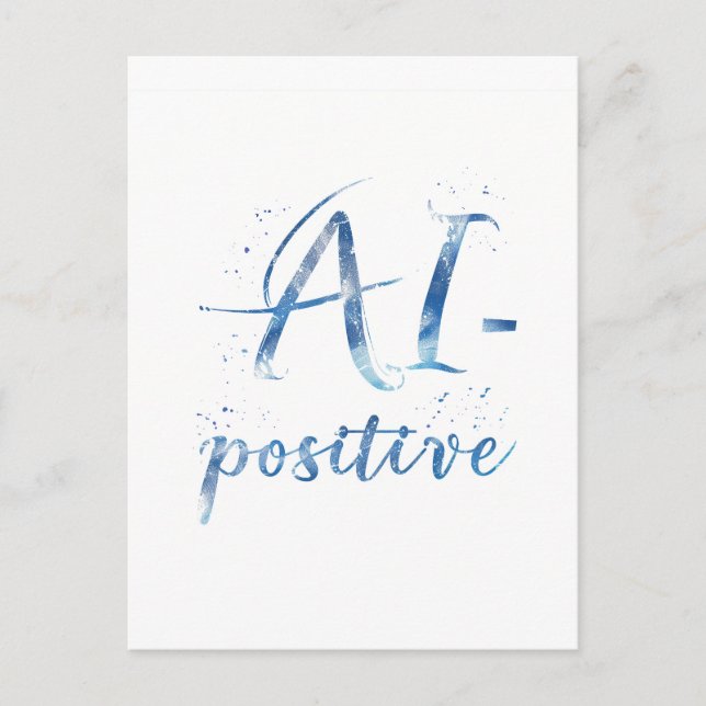 Cartão Postal Arte AI-Positive Text (Frente)