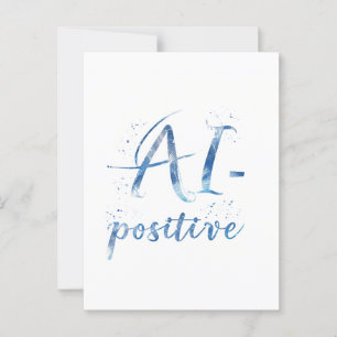Cartão Postal Arte AI-Positive Text
