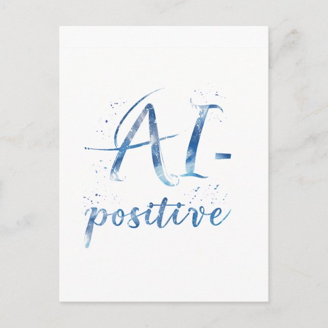 Cartão Postal Arte AI-Positive Text (Frente)