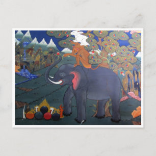 Cartão Postal arte animal zong