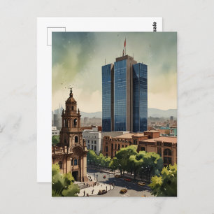 Cartão Postal Arte aquarela do México