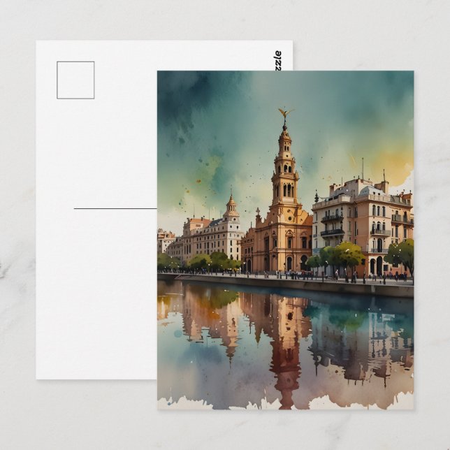 Cartão Postal Arte aquática de Buenos Aires (Frente/Verso)