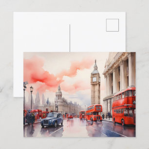 Cartão Postal Arte aquosa de Londres