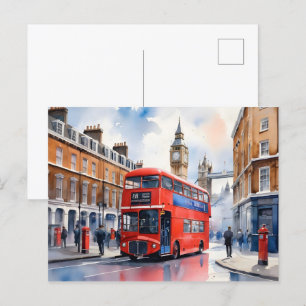 Cartão Postal Arte aquosa de Londres