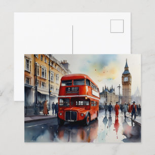 Cartão Postal Arte aquosa de Londres